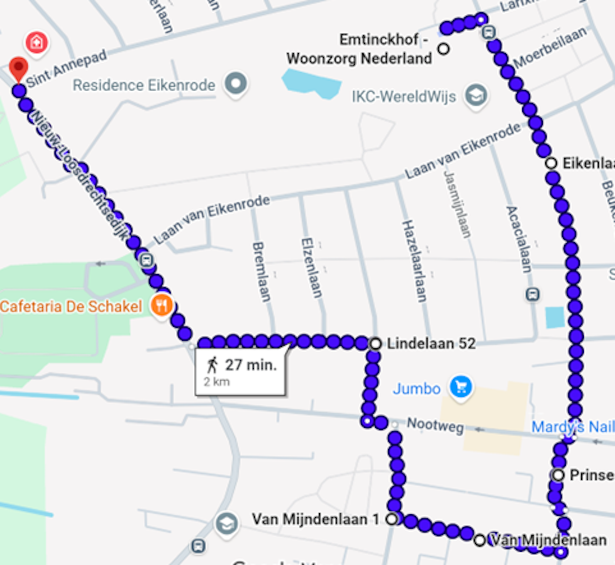 Route Kinderoptocht